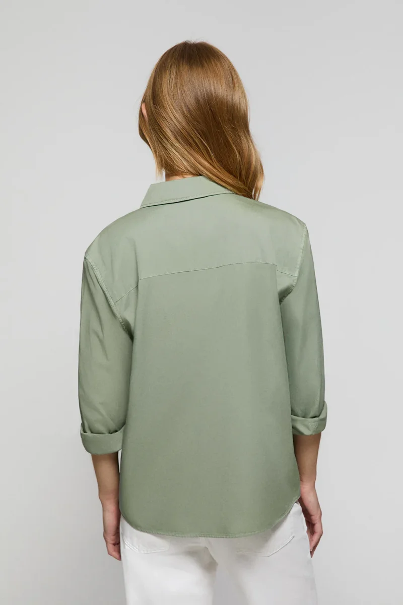 Camisa loose fit color verde con bolsillos y detalle Polo Club - Imagen 5