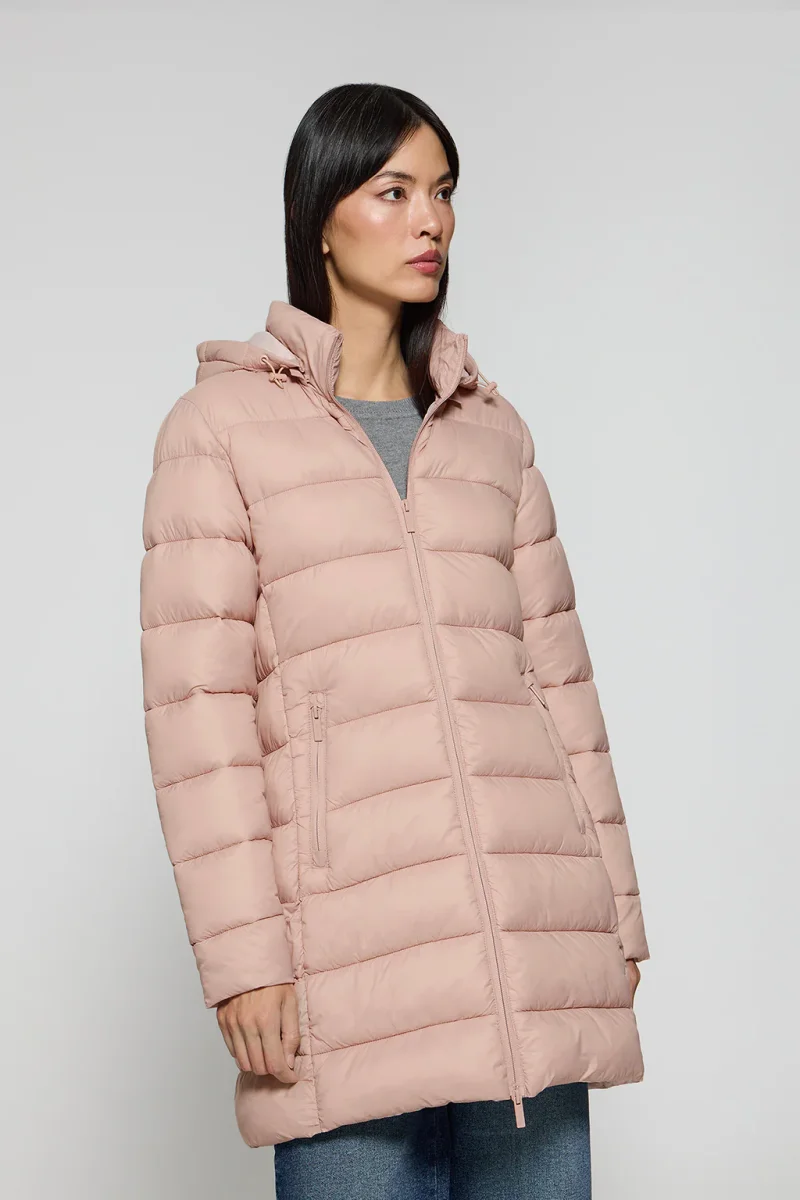 Abrigo Suzette ultralight rosa palo con parche Rigby Go - Imagen 2