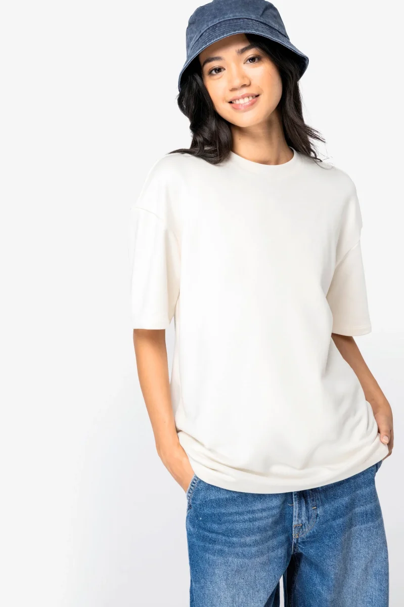 Camiseta Native Spirit NS308 Ecorresponsable Oversize de French Terry Unisex - Imagen 5