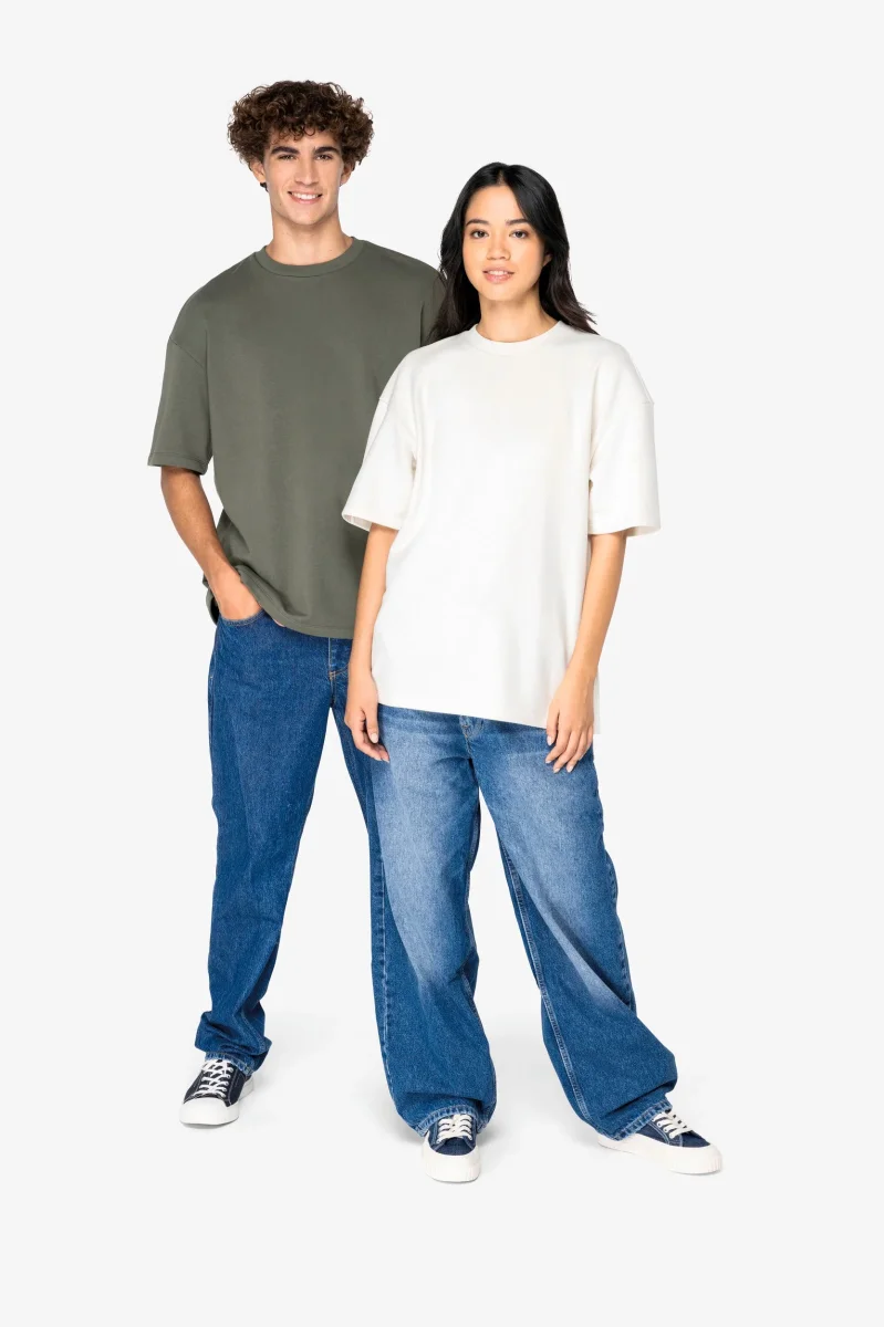 Camiseta Native Spirit NS308 Ecorresponsable Oversize de French Terry Unisex - Imagen 3