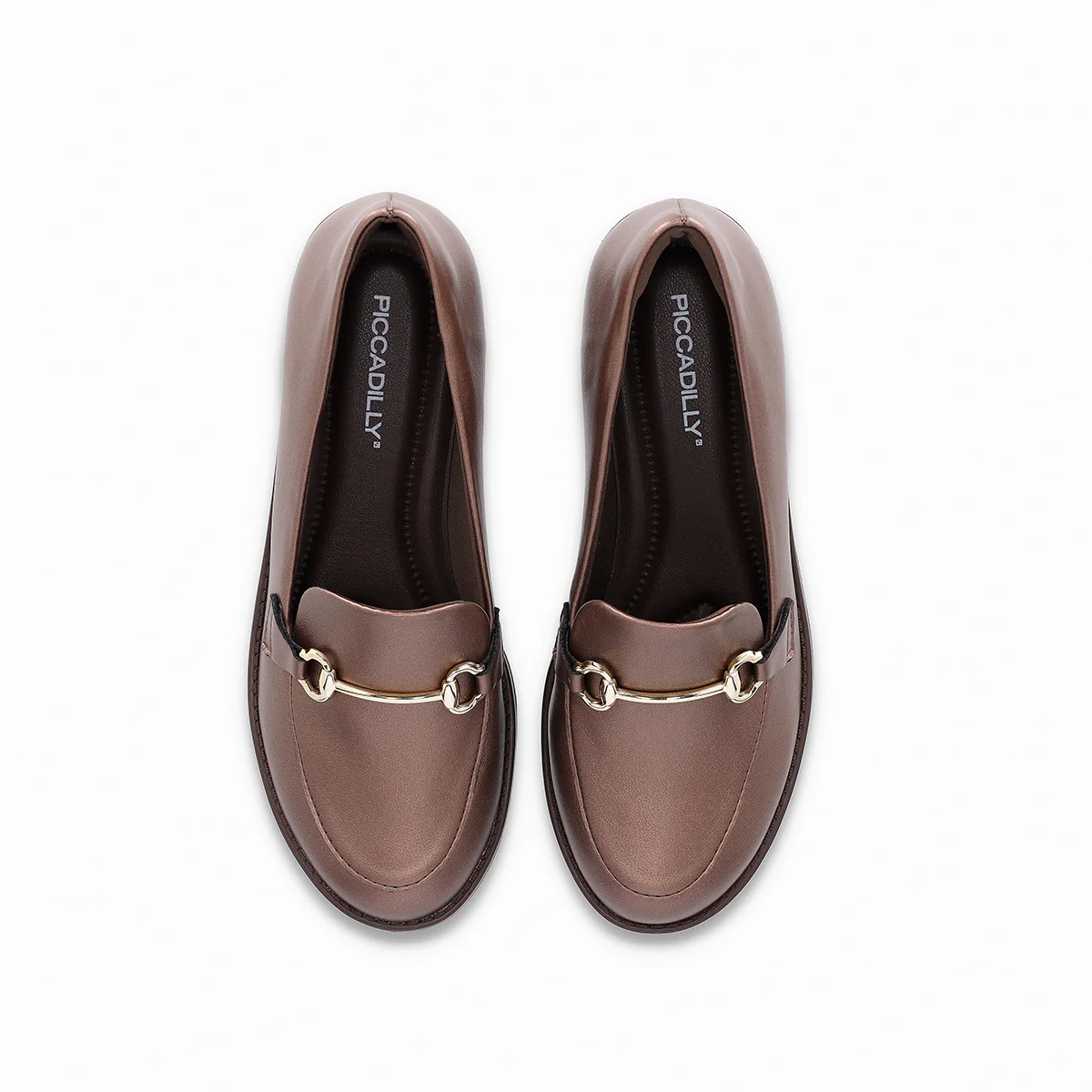 Mocasín de tacón bajo con detalle dorado - leci - Imagen 8