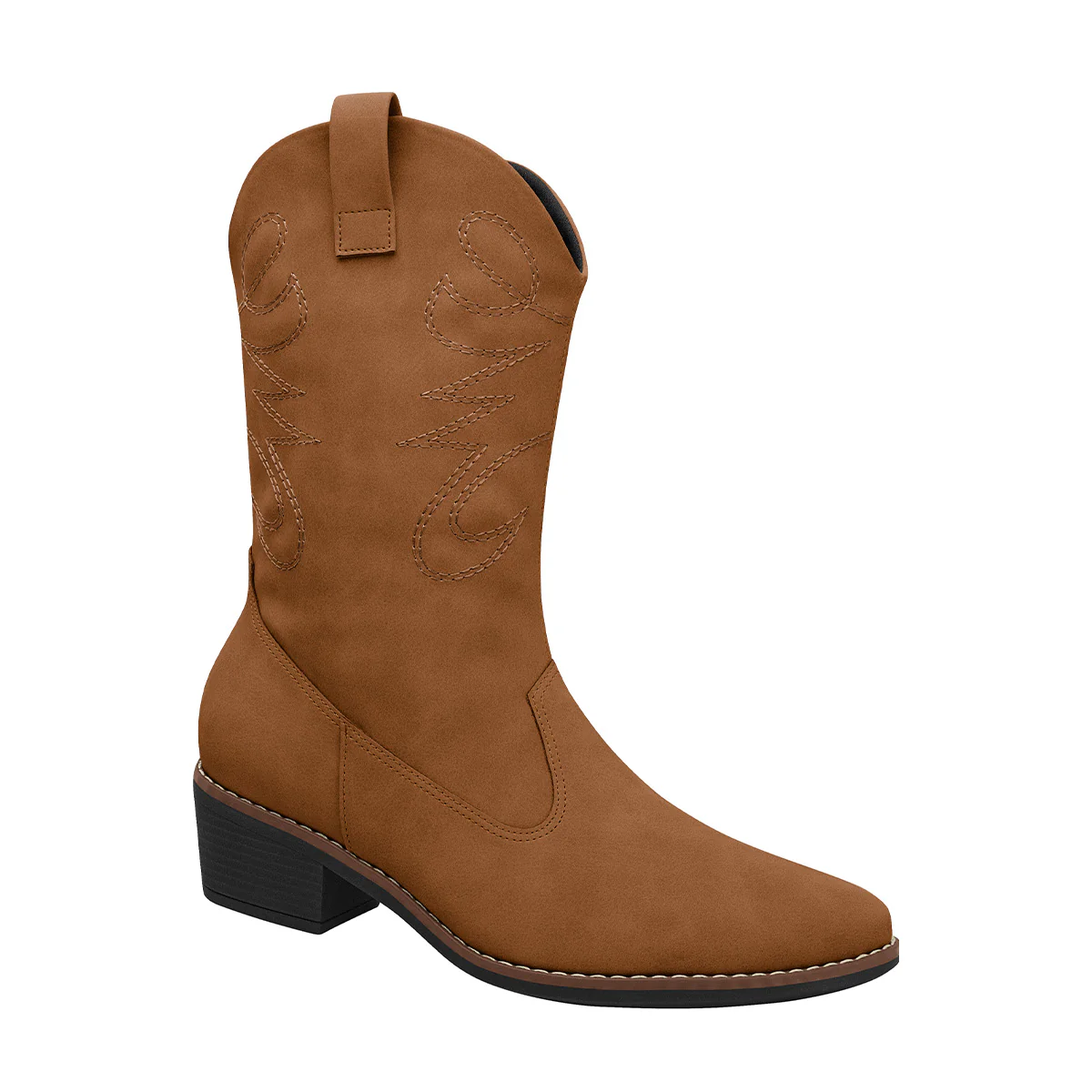 Bota vaquera bordada de tacón medio – Dalva - Imagen 7