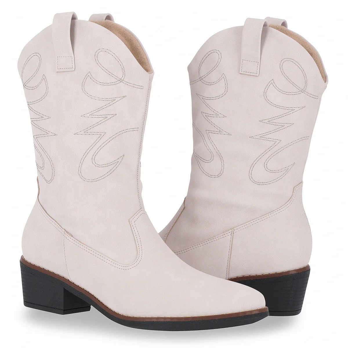 Bota vaquera bordada de tacón medio – Dalva - Imagen 4