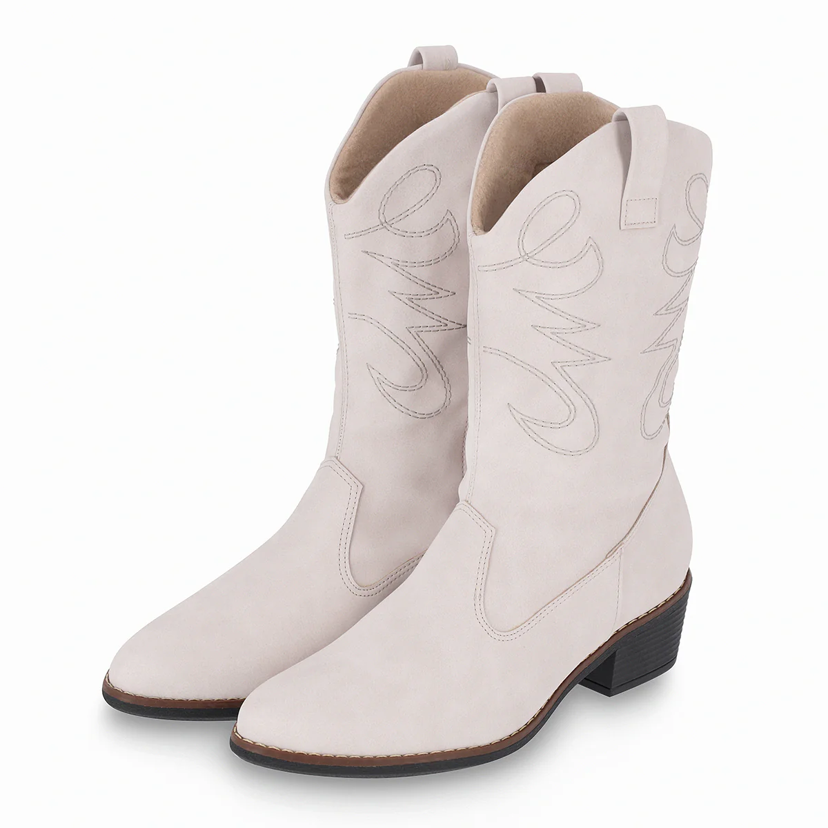 Bota vaquera bordada de tacón medio – Dalva - Imagen 3