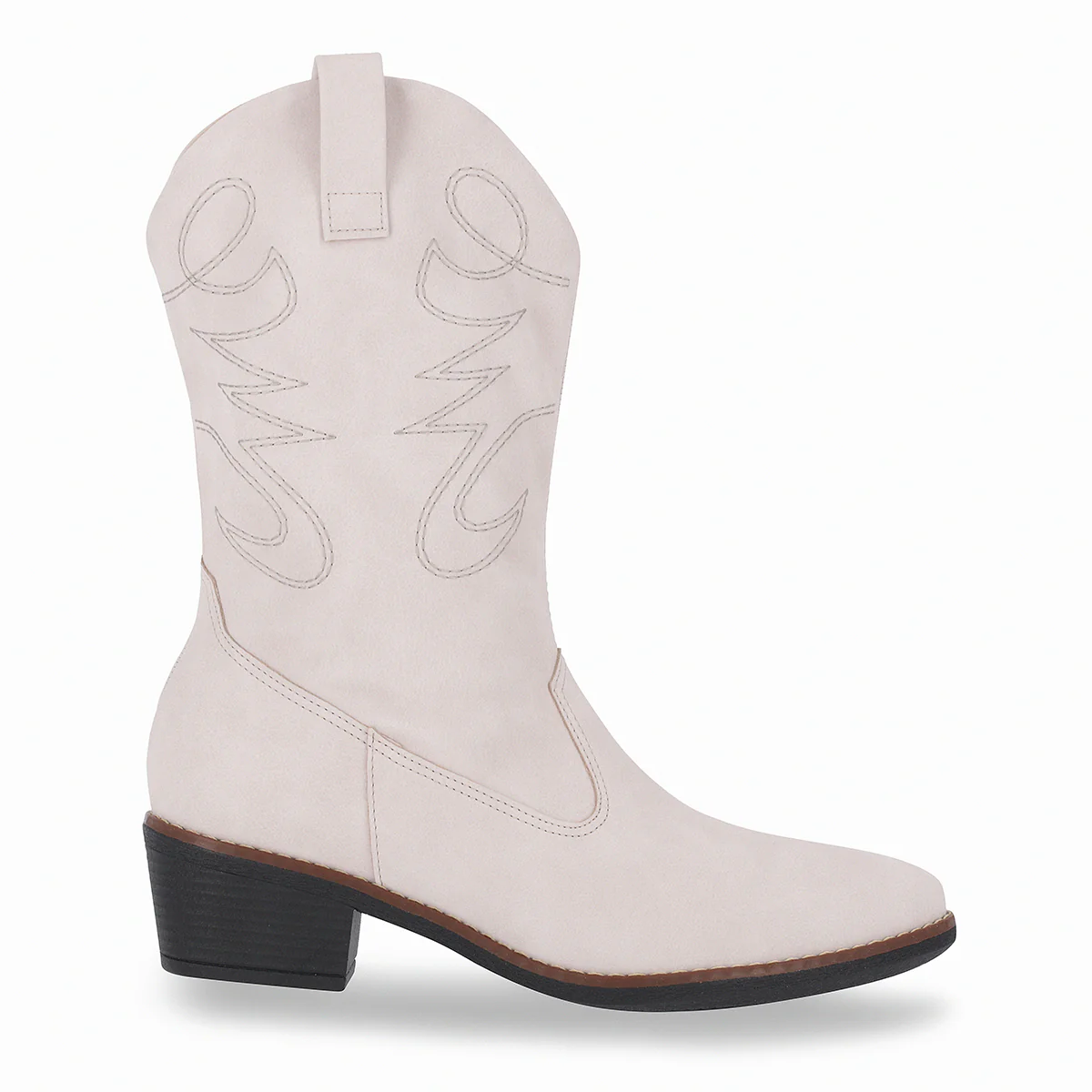 Bota vaquera bordada de tacón medio – Dalva - Imagen 2