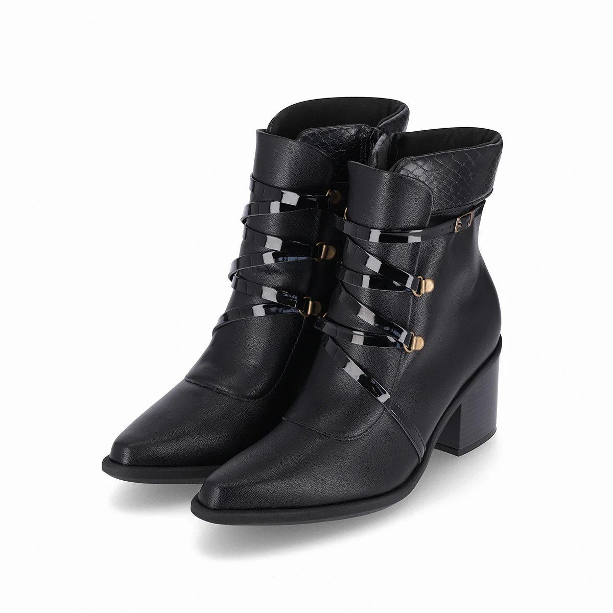 Botas arriba del tobillo con tacón alto y tiras – Giordana - Imagen 3