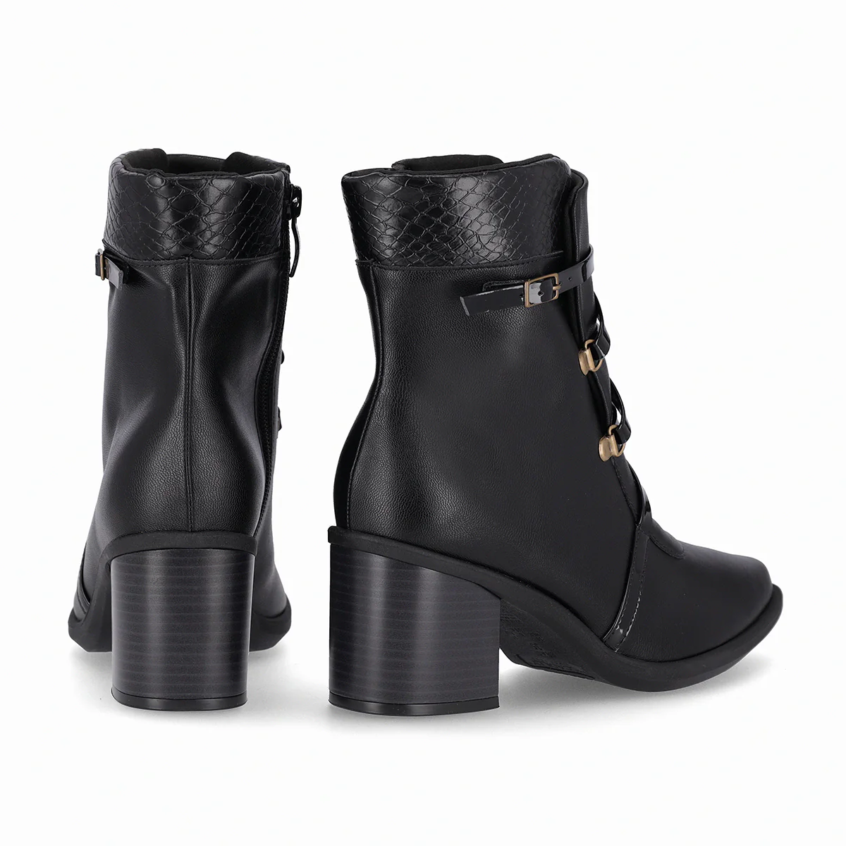 Botas arriba del tobillo con tacón alto y tiras – Giordana - Imagen 6
